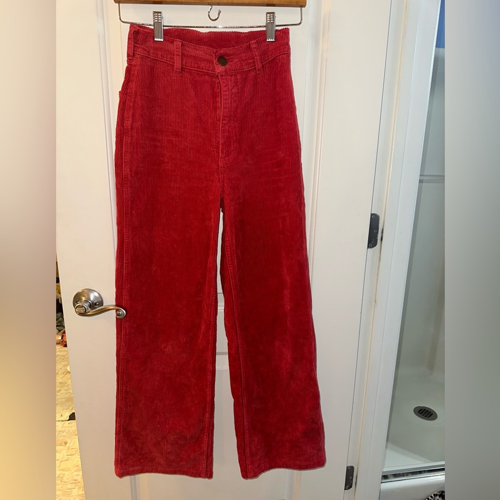 Corduroy red billabong pants billabongxwrangler